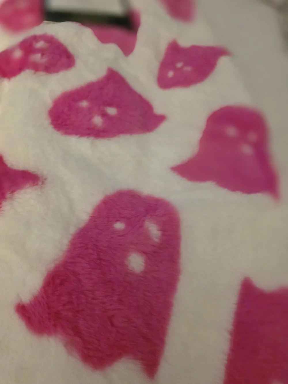 Storehouse Seasonal Oversized Faux Fur Throw - Pink & White